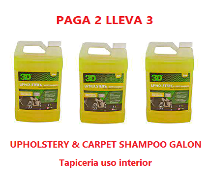 3D UPHOLSTERY & CARPET SHAMPOO GALON - TAPICERIA USO INTERIOR