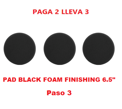 K-265BK - 3D  Black Foam Finishing Pad 6.5"