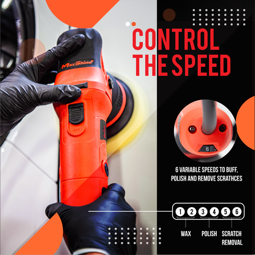 M8S V2  Pulidora de doble acción MaxShine de 8 mm/1000 W - 5 pulgadas